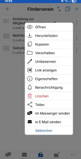 Dateien Optionen